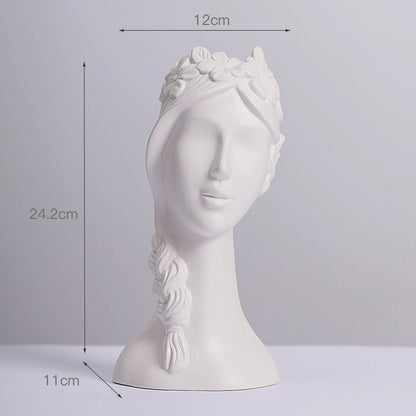Nordic Simple Matte White Ceramic Body Vase